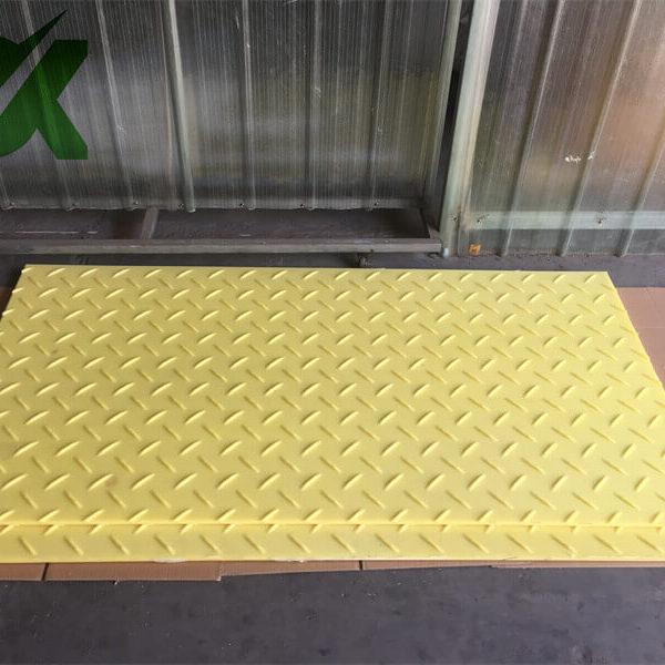 What material is the temporary ground protection mats?